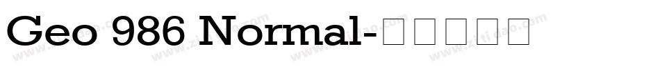 Geo 986 Normal字体转换